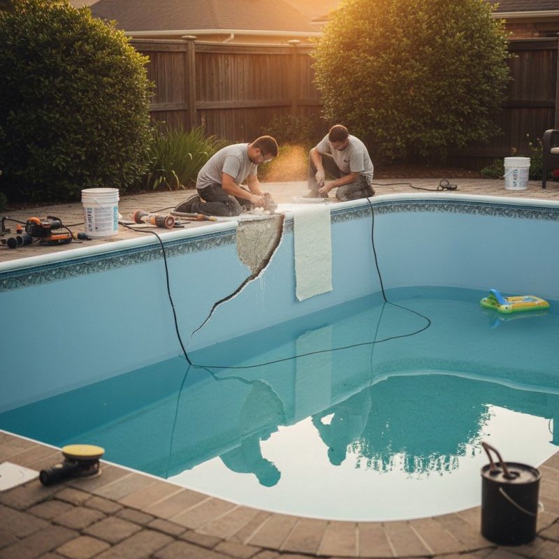 Local Fiberglass Pool Repair pros at work